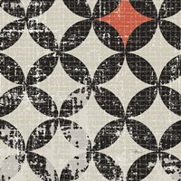 Geometric Patchwork Puree Pumpkin Square V Fine Art Print