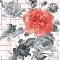 Geometric Watercolor Floral I Framed Print