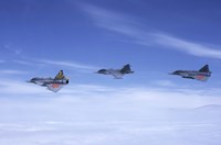 Saab JA 37 Viggen and Saab JAS 39 Gripen fighters of the Swedish Air Force by Daniel Karlsson - various sizes