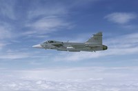 Saab JAS 39 Gripen fighter of the Swedish Air Force Fine Art Print