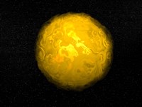 Bright sun shining in the universe with starry background Fine Art Print