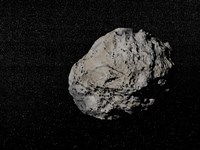 Large grey meteorite in the universe full of stars by Elena Duvernay - various sizes