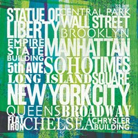 New York City Life Patterns I Framed Print