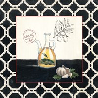 Olive Oil and Garlic Framed Print