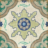 Santorini Tile I Framed Print