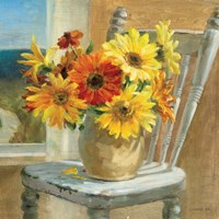 Sunflowers by the Sea Crop Fine Art Print