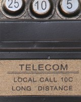 Old Vintage Pay Phone I Framed Print