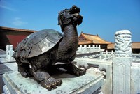 China, Beijing, Forbidden City, Turtle statue Fine Art Print