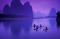 Cormorant Fisherman on Li River, China Fine Art Print
