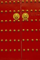 Red Gates by Forbidden City, Beijing, China Fine Art Print