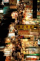 Temple Street Market, Kowloon, Hong Kong, China Fine Art Print