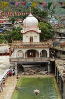 Sri Guru Nanak Ji Gurdwara Shrine, Manikaran, Himachal Pradesh, India Fine Art Print