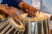 Drum Player's Hands, Varanasi, India Fine Art Print