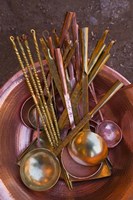 Metal spoons, Lijiang Market, Lijiang, Yunnan Province, China Fine Art Print