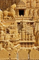 Carvings on Jain Temple, Jaisalmer, India Fine Art Print
