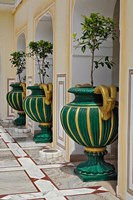 Plant Pots, Raj Palace Hotel, Jaipur, India Fine Art Print