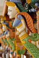 Wood carving, Raj Palace Hotel, Jaipur, India Fine Art Print