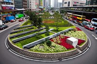 Garden Roundabout, Hong Kong, China Fine Art Print