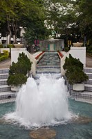 Waterfall In Hong Kong Park, Hong Kong, China Fine Art Print