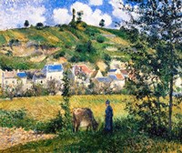 Landscape at Chaponval, 1880 Fine Art Print