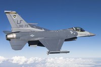 F-16C Fighting Falcon during a sortie over Arizona Fine Art Print