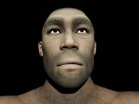 Portrait of a male Homo Erectus Fine Art Print