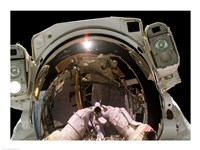 Astronaut Taking a Self-Portrait in space Fine Art Print