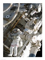 Construction and Maintenance on the International Space Station Fine Art Print
