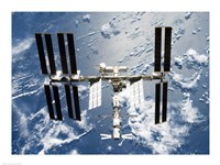 International Space Station is seen from Space Shuttle Discovery Fine Art Print