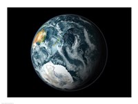 Satellite view of the Earth's Southern Hemisphere Fine Art Print
