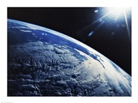 Satellite View of a Planet Earth Fine Art Print