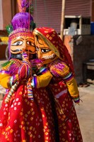 Puppets For Sale in Downtown Center of the Pink City, Jaipur, Rajasthan, India Fine Art Print