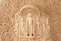 Carving on the wall, Jain Temple, Ranakpur, Rajasthan, India. Fine Art Print