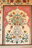 Fresco, Amber Fort, Jaipur, Rajasthan, India. Fine Art Print