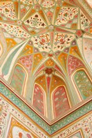 Frescoes, Ganesh Pol, Amber Fort, Jaipur, Rajasthan, India. by Inger Hogstrom - various sizes, FulcrumGallery.com brand