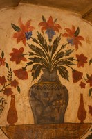 Intricate frescoes, Tomb, Agra, Uttar Pradesh, India. Fine Art Print