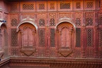 Intricately carved walls of Mehrangarh Fort, Jodhpur, Rajasthan, India Fine Art Print