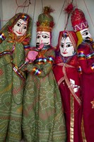 Kathputli, traditional Rajasthani puppets, Pushkar, Rajasthan, India Fine Art Print