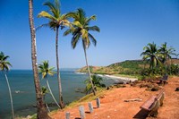 Goa, India. Big and Little Vagator beaches Fine Art Print