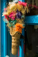 Decorative Flowers in Shopping Village, Delhi, India Fine Art Print