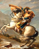 Napoleon Crossing the Alps at the St Bernard Pass by Jacques-Louis David - various sizes