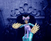 Balinese Dancer in Front of Temple in Ubud, Bali, Indonesia Fine Art Print