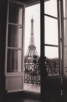 Eiffel Tower through French Doors by Christian Peacock - 24" x 36" - $32.49