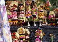 Hindu Full Moon Ceremony at Pura Gubug Temple, Indonesia Fine Art Print