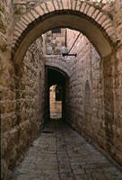 Arch of Jerusalem Stone and Narrow Lane, Israel Fine Art Print