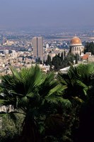 Haifa Cityscape from Bahai Dome, Israel Fine Art Print