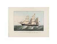 The Clipper Ship "Sovereign of the Seas", 1852 by Nathaniel Currier, 1852 - 14" x 11"