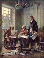 Writing the Declaration of Independence, 1776 Fine Art Print