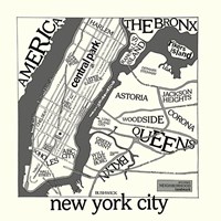 New York Map Fine Art Print