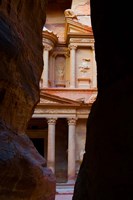 Jordan, Petra, Treasury (Al-Khazneh), Siq, tomb Fine Art Print